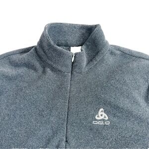 Odlo Pullover Fleece 1/4 Zip Women's L Navy Outdoor Layer Long Sleeve Athletic